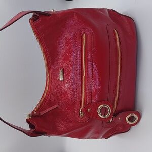 Kate Spade Lincoln Road Allie Red Patent Leather Hobo Bag